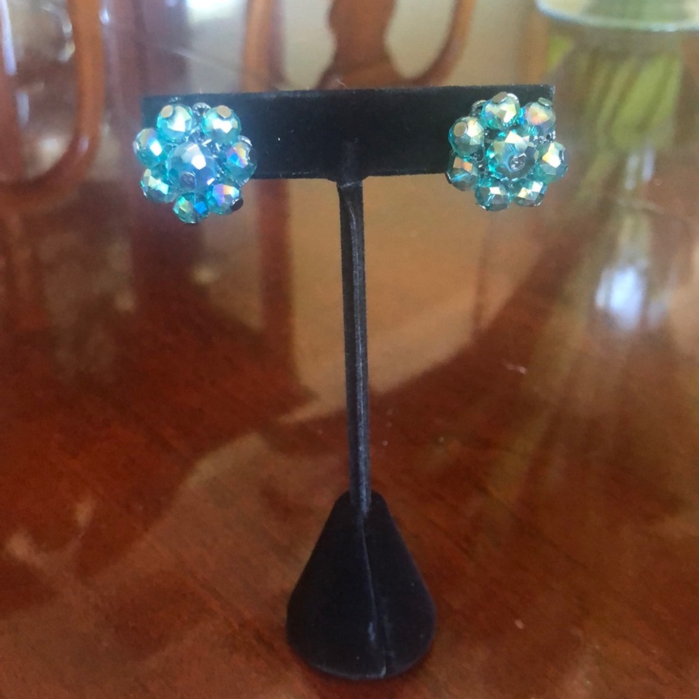 Green Beaded Earrings
